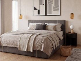 Кровать двуспальная 1,6м с подъем. мех. Леванте в Здвинске - zdvinsk.mebel-nsk.ru | фото