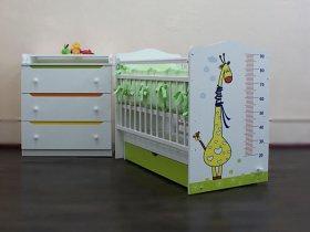 Кроватка детская Жираф с маятником в Здвинске - zdvinsk.mebel-nsk.ru | фото
