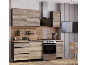 Кухонный гарнитур Энигма 1,6м (венге/дуб каньон) в Здвинске - zdvinsk.mebel-nsk.ru | фото