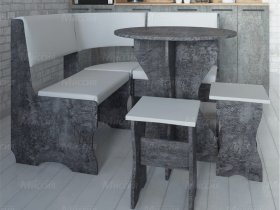 Кухонный уголок Лотос  (цемент темный к/з White) в Здвинске - zdvinsk.mebel-nsk.ru | фото