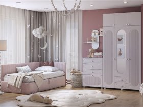 Модульная детская Милана (белое дерево/сакура) в Здвинске - zdvinsk.mebel-nsk.ru | фото