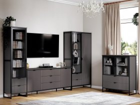 Модульная гостиная Нора (металл бруклин/графит) в Здвинске - zdvinsk.mebel-nsk.ru | фото