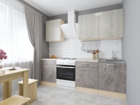 Модульная кухня Йота (пикард/цемент) в Здвинске - zdvinsk.mebel-nsk.ru | фото