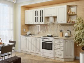 Модульная кухня Классика-1 (дуб молочный) в Здвинске - zdvinsk.mebel-nsk.ru | фото