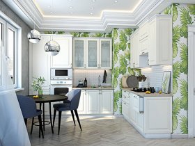 Модульная кухня Ницца (дуб кремовый) в Здвинске - zdvinsk.mebel-nsk.ru | фото