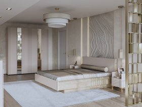 Модульная спальня Одетта (дуб эндгрей/меланж) в Здвинске - zdvinsk.mebel-nsk.ru | фото