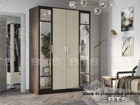 Шкаф четырехстворчатый Фиеста NEW (BTS) в Здвинске - zdvinsk.mebel-nsk.ru | фото