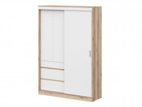 Шкаф-купе (1,5м) Брауни (дуб делано/белый) в Здвинске - zdvinsk.mebel-nsk.ru | фото