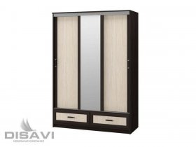 Шкаф-купе 3-х створчатый 1.65м Модерн в Здвинске - zdvinsk.mebel-nsk.ru | фото