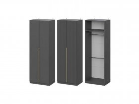 Шкаф ШК-75 Эккервуд (графит) в Здвинске - zdvinsk.mebel-nsk.ru | фото