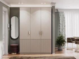Шкаф трехстворчатый Эккервуд (Нью) (меланж) в Здвинске - zdvinsk.mebel-nsk.ru | фото