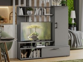 Стенка «Сиена» (графит серый) в Здвинске - zdvinsk.mebel-nsk.ru | фото