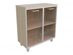 Тумба 2 двери со стеклом (бронза) Президент-ПРО Пр502 в Здвинске - zdvinsk.mebel-nsk.ru | фото