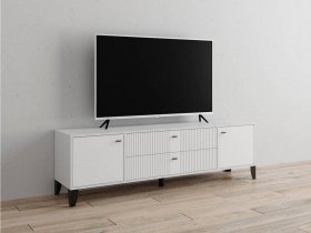 Тумба под ТВ Парус-10 (белый/белый снег) в Здвинске - zdvinsk.mebel-nsk.ru | фото