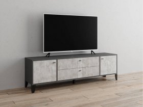 Тумба под ТВ Парус-10 (графит/мальта) в Здвинске - zdvinsk.mebel-nsk.ru | фото