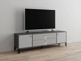 Тумба под ТВ Парус-10 (графит/светло-серый) в Здвинске - zdvinsk.mebel-nsk.ru | фото